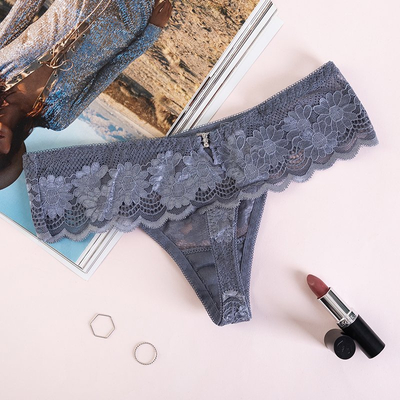 Gray women's lace thongs - Underwear