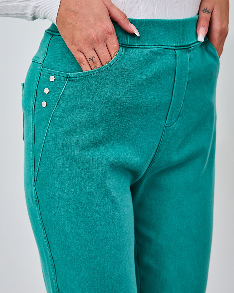 Royalfashion Women's Treggings in sea color PLUS SIZE