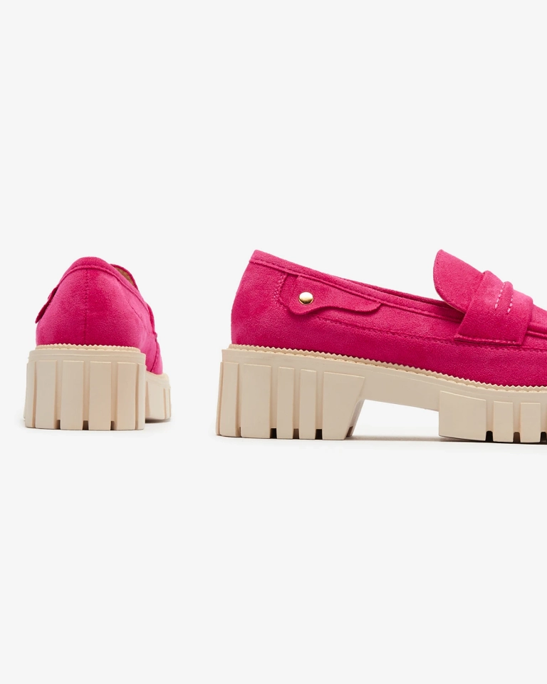 Royalfashion Мокасины из эко замши цвета фуксии для женщин Siherta
