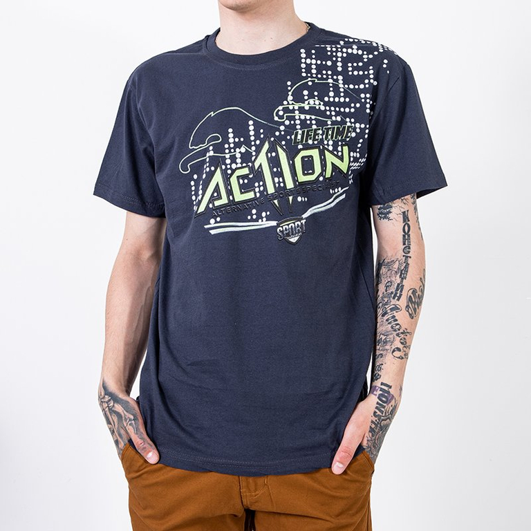 Dark Gray Men's Cotton T-Shirt - Clothing