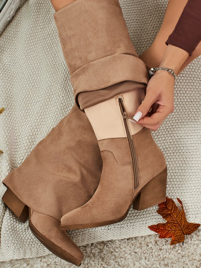 Woman's eko-zamsh butis wit top part Tauren