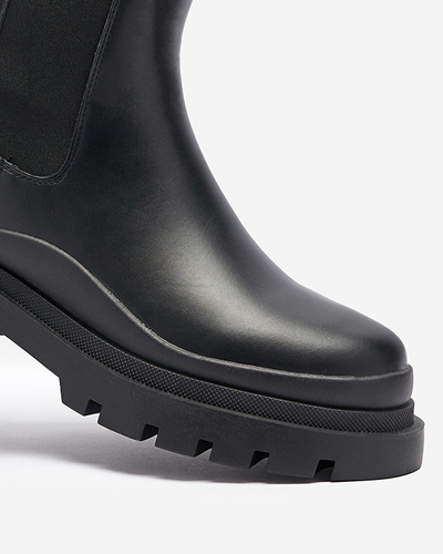 OUTLET Black women's flat-heeled boots Okidas - Footwear