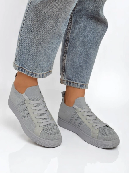 Androsia Gray Sneakers – Stilīgi sporta apavi ar plakanu zoli vasarai un pavasarim