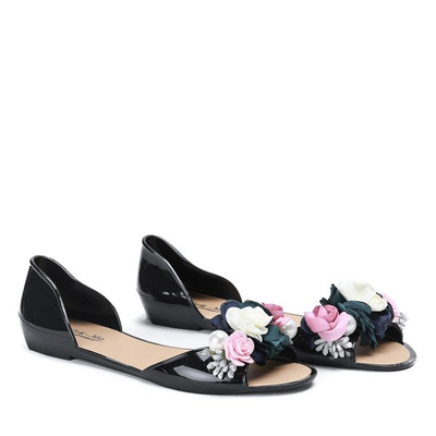 Black meliski with Meliene ornament - Footwear 1