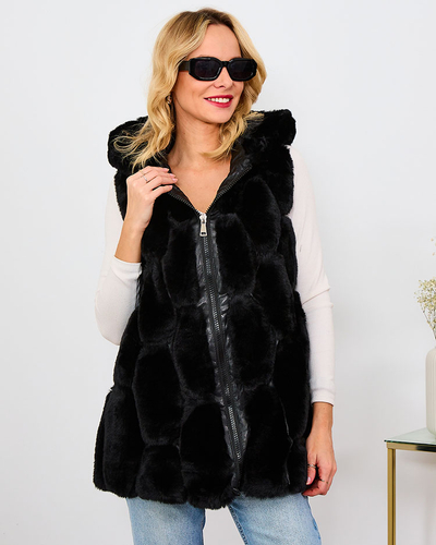 Royalfashion Sieviešu mākslīgās kažokādas veste bēšā krāsā