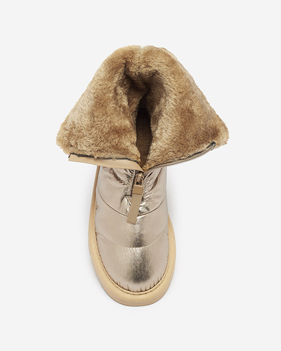 Розово-золотистая женская обувь a'la snow boots Tirigga- Footwear