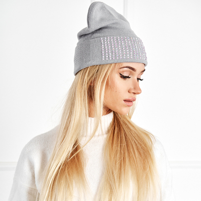 Różowa czapka z pomponem - Czapki