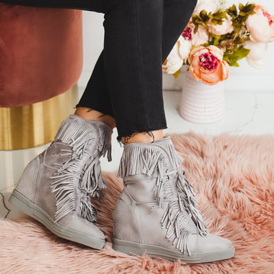 Light gray sneakers on Carmelita indoor wedge - Footwear