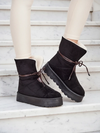 Royalfashion Women's lace-up snow boots Wdeno