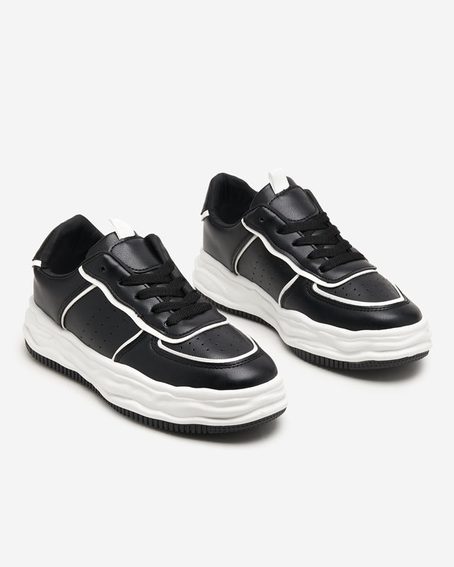 OUTLET Black women's sports shoes with inserts Dekavi - Footwear