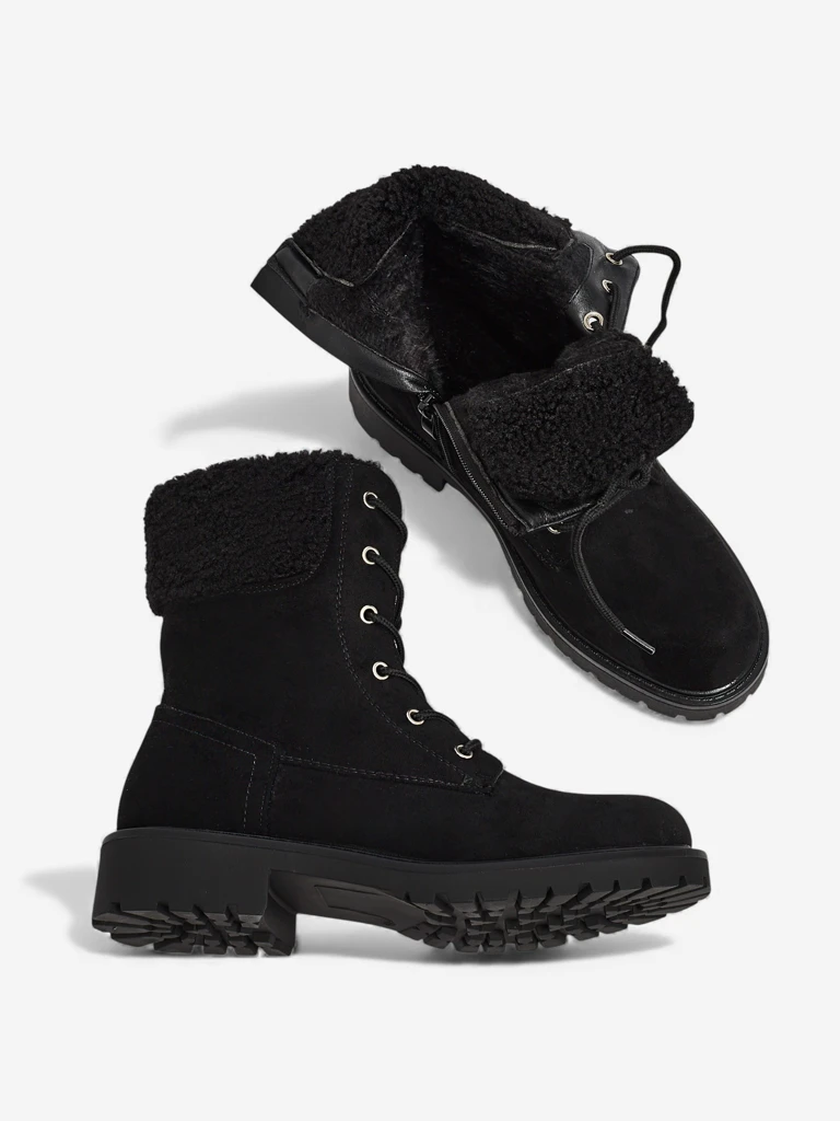 Eco suede laced women's ankle boots Trevolla