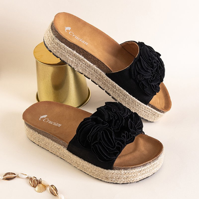 Black women's platform sandals Kalisa - Footwear