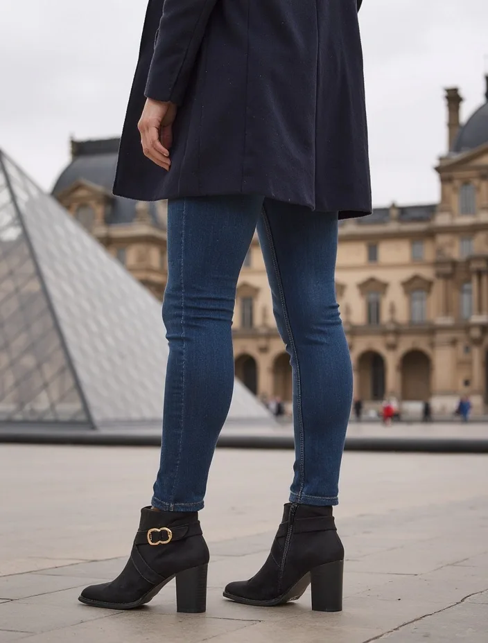 Royalfashion Women's ankle boots on a heel Lomie