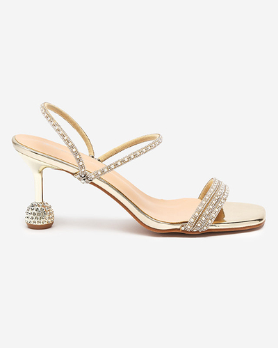 Gold lacquered slippers with low heels Lakopi - Footwear