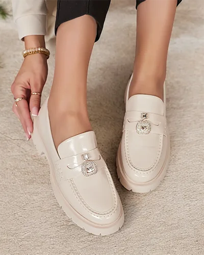 Royalfashion Women's lacquered moccasins Bemies