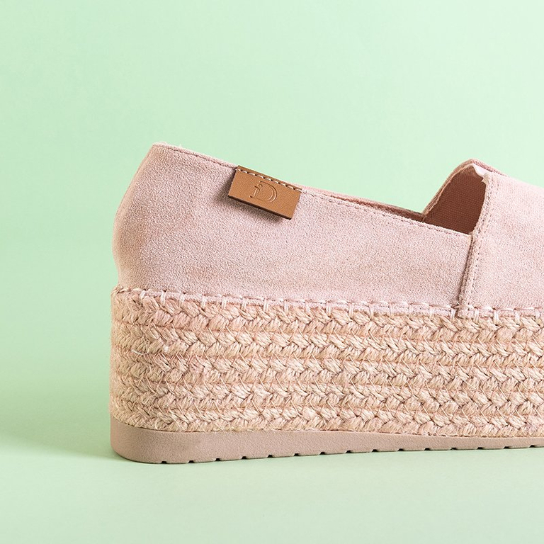 Pink women's espadrilles on a high platform Kentuki - Footwear