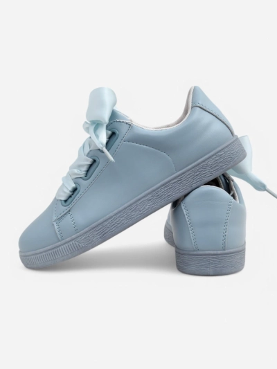 Royalfashion Women's eco-leather sneakers with decorative laces Etti