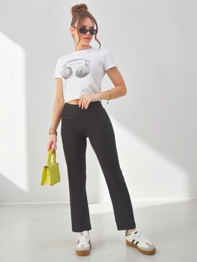 Royalfashion Sieviešu vienkāršas kokvilnas legingi