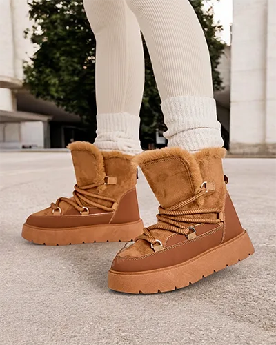 Royalfashion Women's lace-up snow boots Liloz