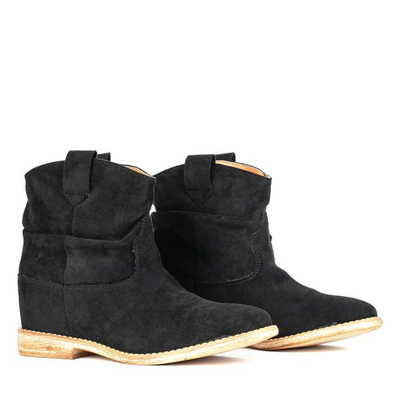 Black boots a'la cowgirls on a covered anchor Daressco - Footwear