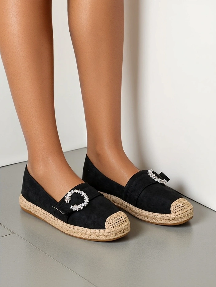 Royalfashion Women's espadrilles with zirconia decoration Azubbe