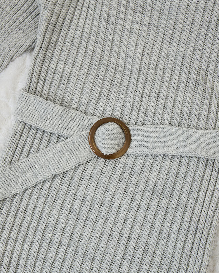 Royalfashion Gray women's sweater dress