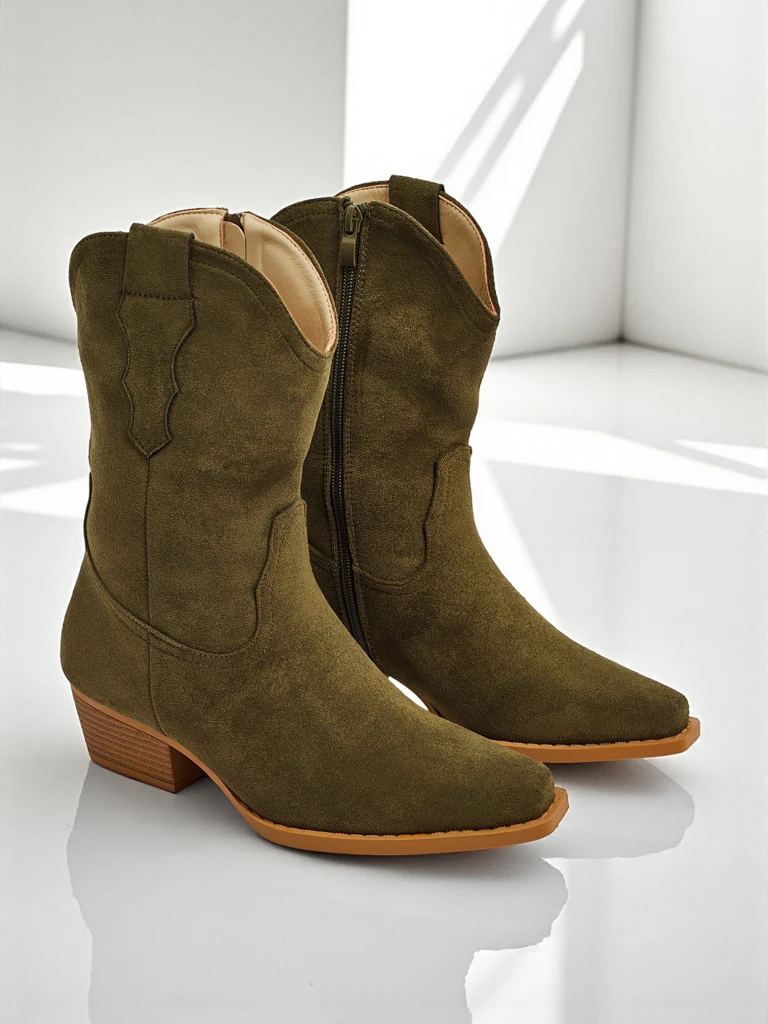 Women's Eco Suede Cowboy Boots SpireHush