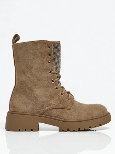 Eco Suede Lace-up Women's Ankle Boots Ferlyne