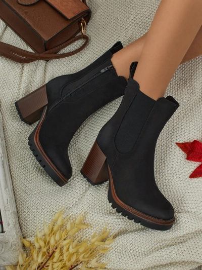 Women's Soreya Faux Suede Block Heel Ankle Boots