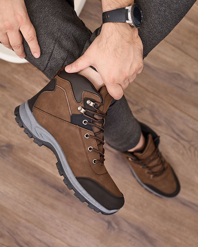 Royalfashion Dark brown men's trappers Nokuki