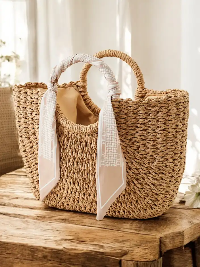 Royalfashion Большая соломенная сумка для женщин