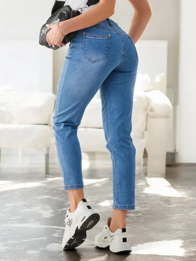 Royalfashion Women's Cotton Mom Jeans
