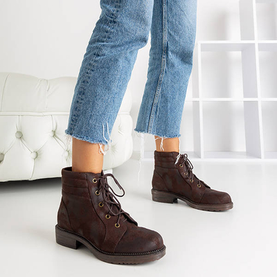 Dark brown ladies' bags with decorative abrasions Tusyon - Shoes