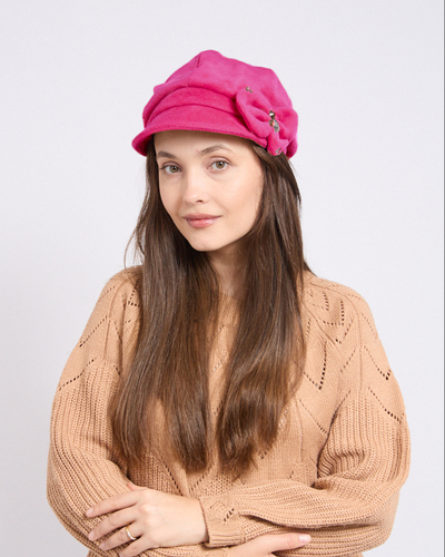 Royalfashion Women's beret with bow