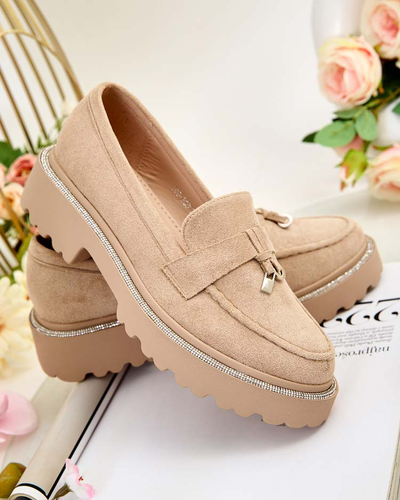 Royalfashion Sieviešu mokasīni ar cirkoniem Ali