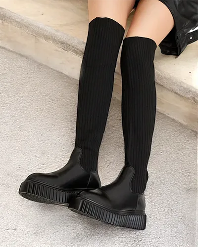 Royalfashion Sieviešu zābaki Hesoppel ar iešļūšanu pāri ceļgaliem