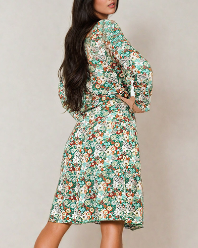 Royalfashion Женское узорчатое платье миди