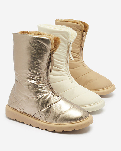 OUTLET Light brown women's boots a'la snow boots Tirigga- Footwear