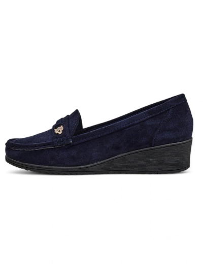 Royalfashion Women's moccasins on a low wedge Polefle
