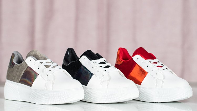 Черно-белые спортивные туфли на платформе Des - Обувь