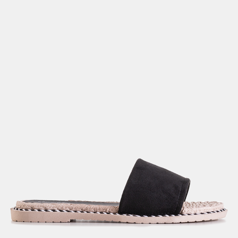 Ysia black women's slippers - Footwear