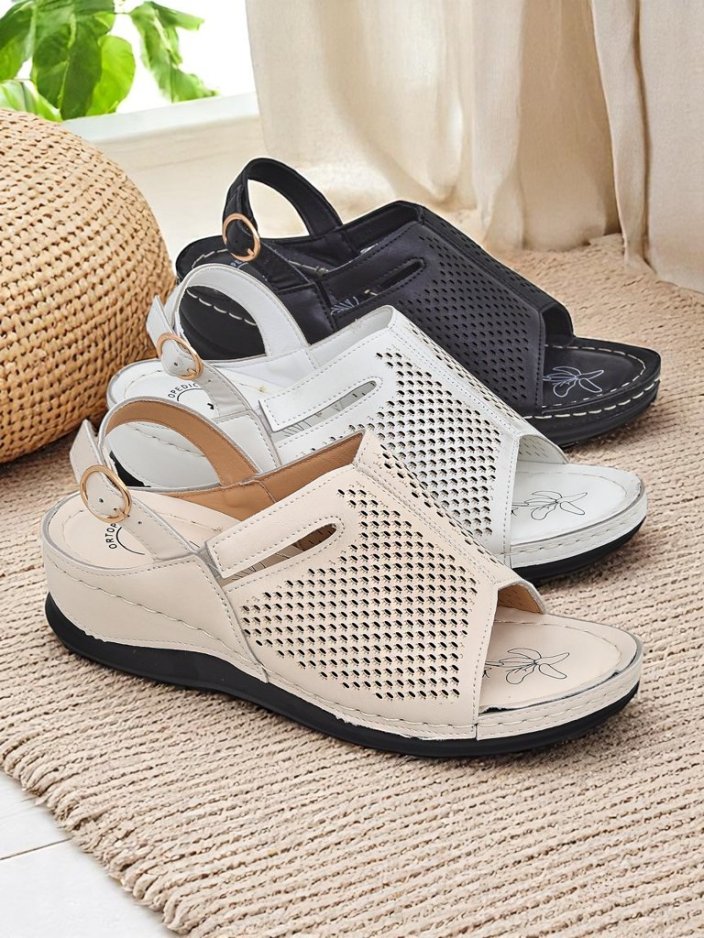 Royalfashion Women's Low Wedge Sandals Mira