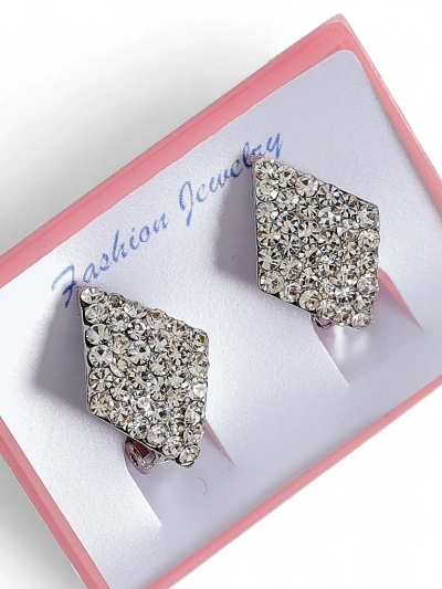 Royalfashion Women's Clip-on Zirconia Earrings