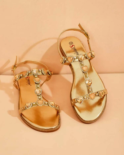 Royalfashion Sieviešu sandales Selina ar cirkoniem