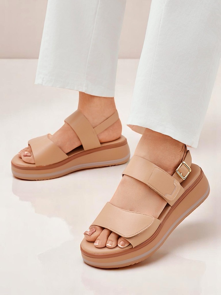 Royalfashion Sieviešu sandales ar biezāku zoli Tulipp