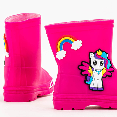 Fuchsia girls rain boots Uncon - Footwear