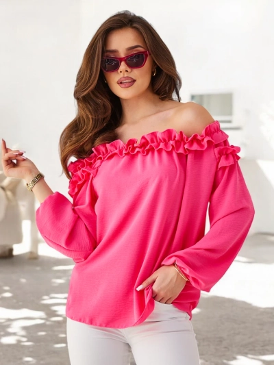 Royalfashion Women's off-the-shoulder blouse with ruffles