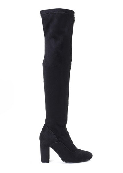 Black boots with a zipper on the front Layla - Footwear