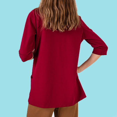 Maroon women's unbuttoned bedspread - Clothing