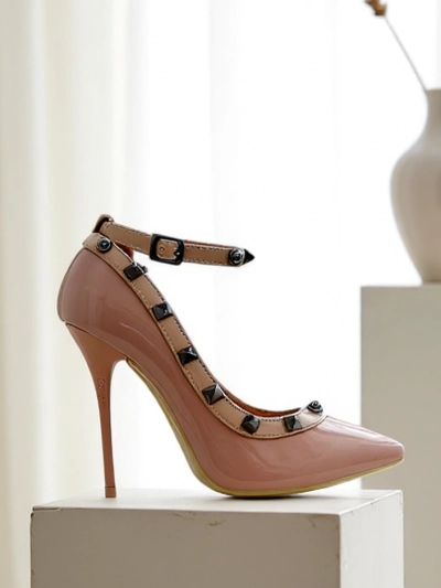 Женские лаковые шпильки Royalfashion с стразами Qoscalle